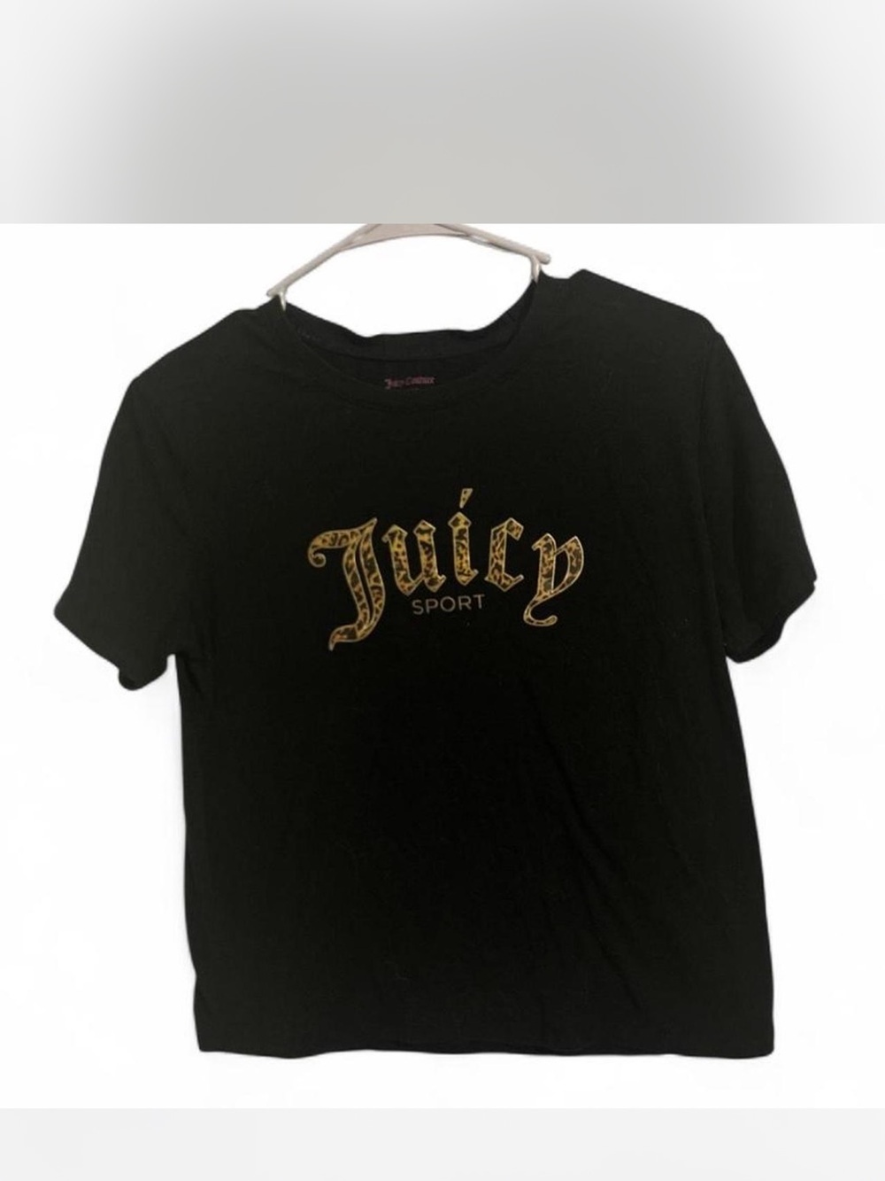 Juicy Couture Black Tee with Pink Logo